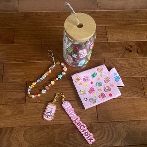 LaCroix Mini Fun Pack w/ phone charm, Popsocket, glass cup w/straw, etc.